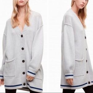 Aritzia Wilfred Free Velzen Sweater Merino Wool Cardigan